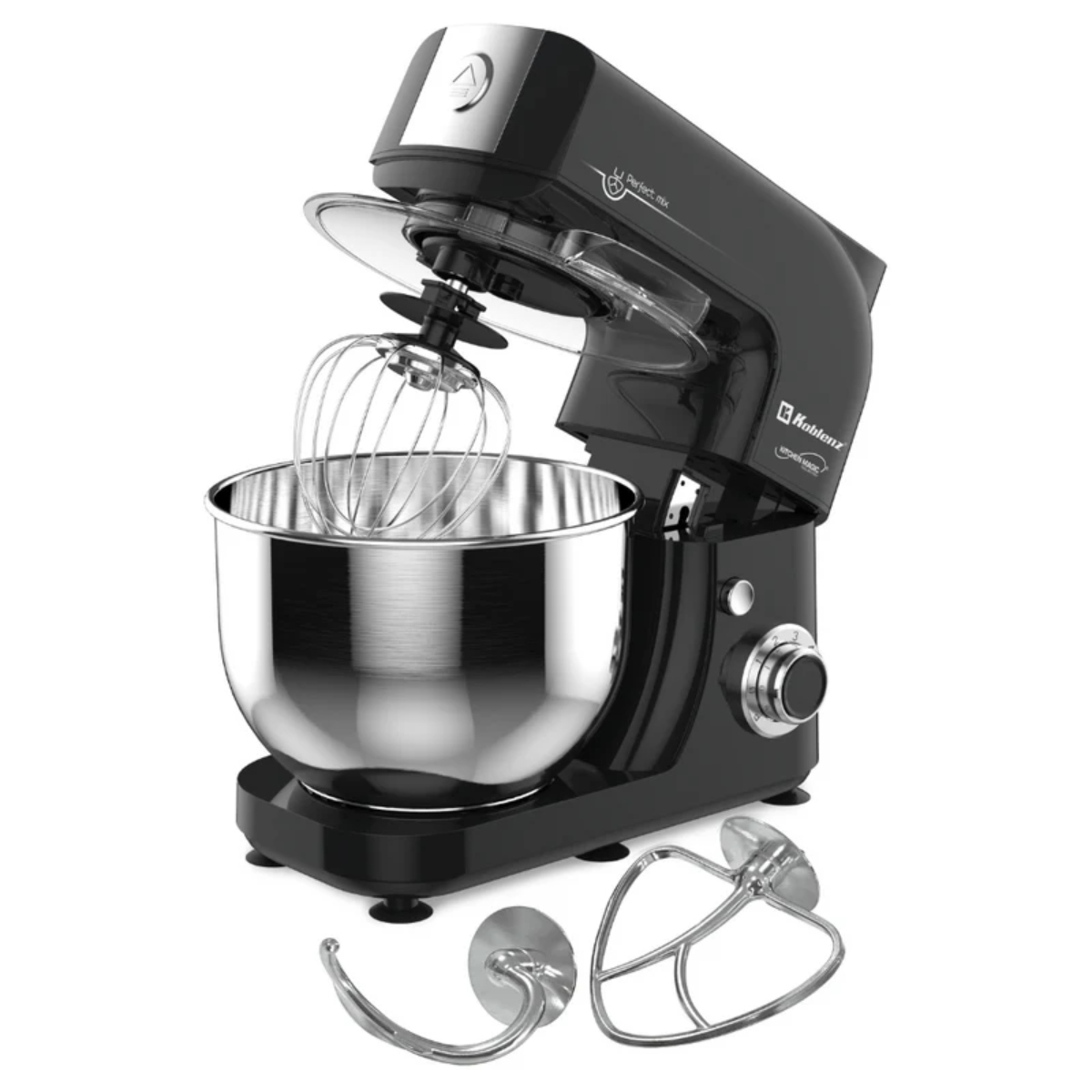 Batidora de Pedestal Koblenz BPKM-800 IN 4.8 L / 800 Watts Negro/Acero ENDY5.