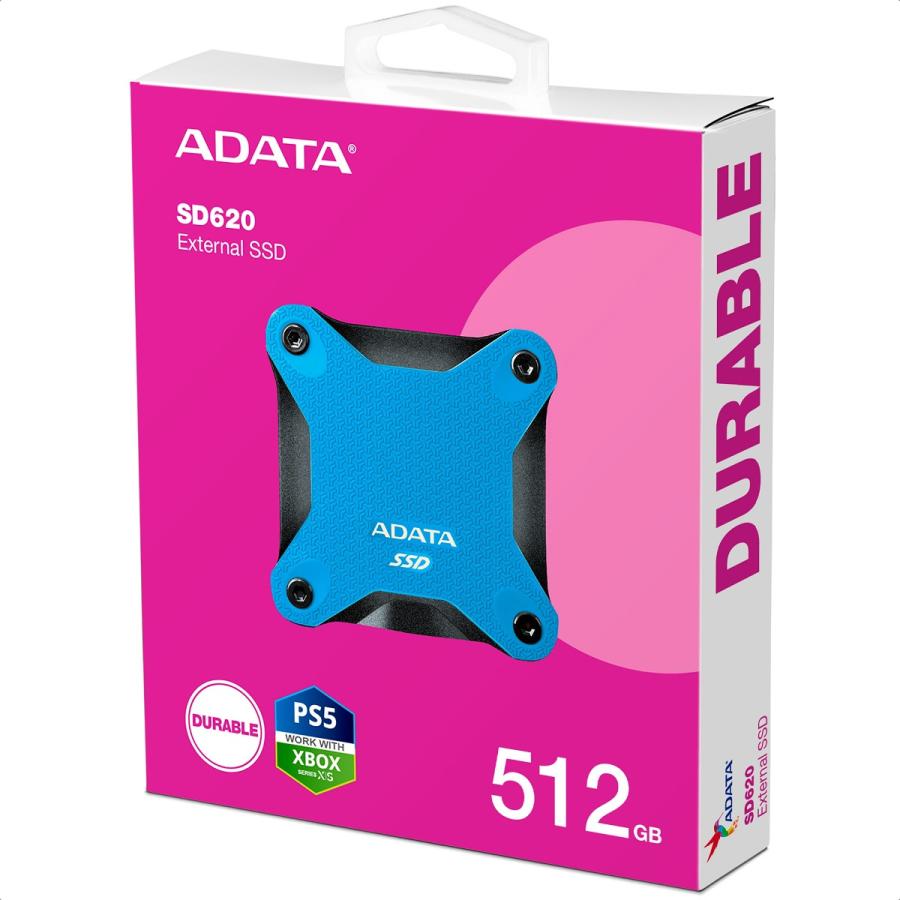Unidad Estado Solido SSD Externo Adata SD620 512GB USB 3.2 Gen 2 Azul SD620-512GCBL