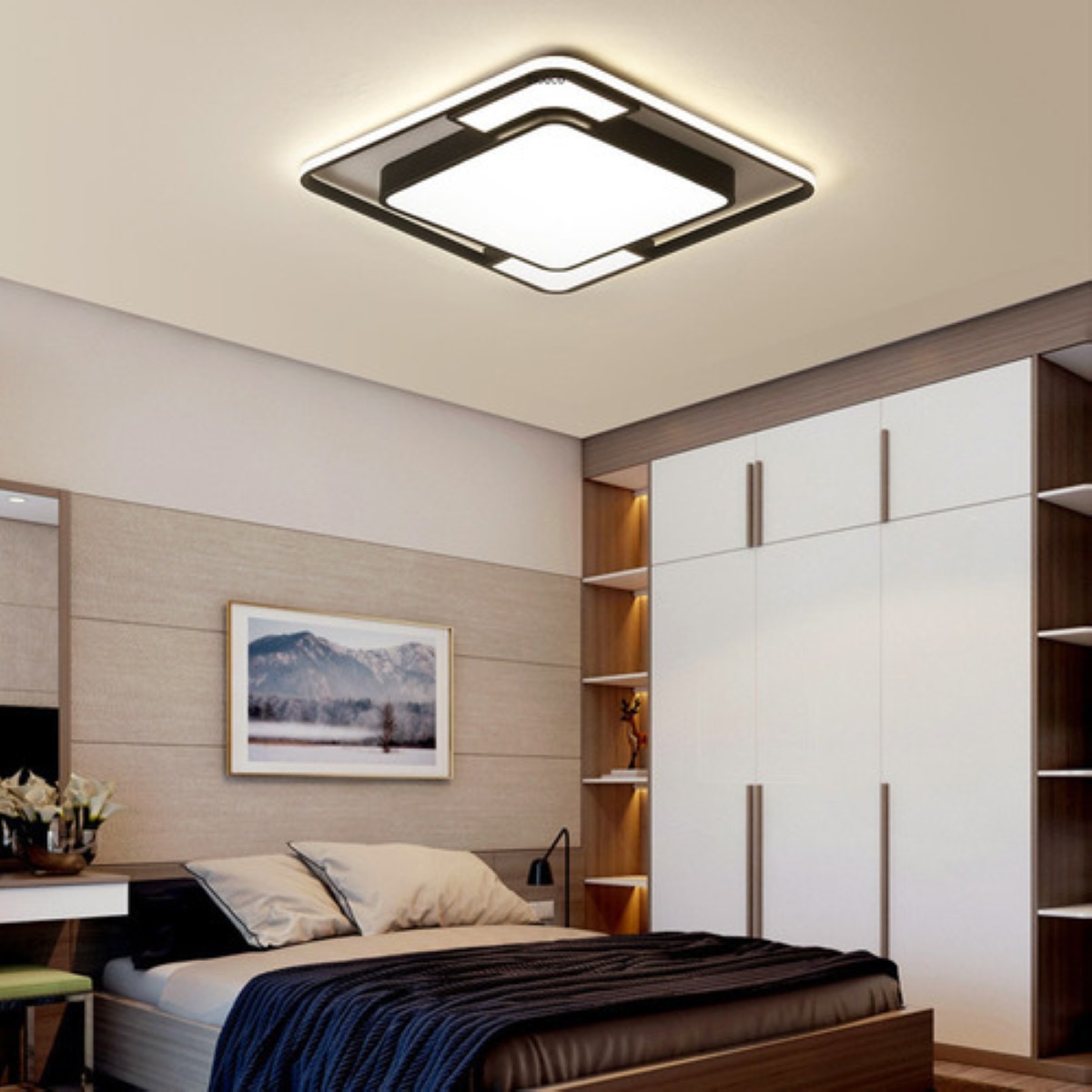Lámpara De Techo Led Moderna Para Comedor Luz Tricromática