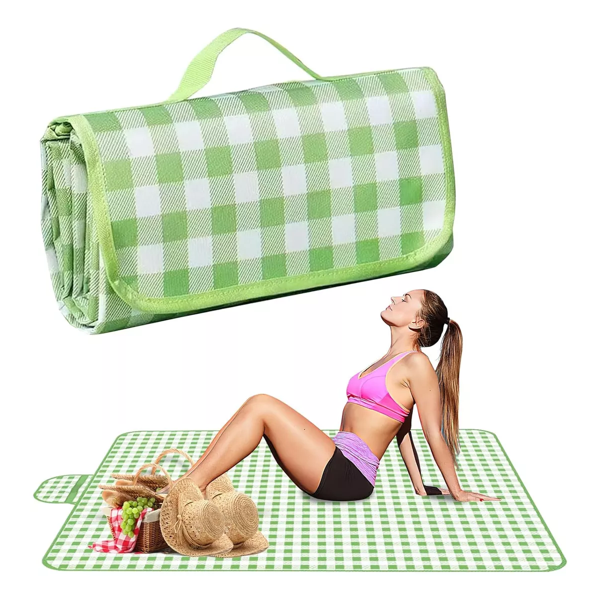  Tapete De Picnic Impermeable Acampar Playa Manta 200x200cm.