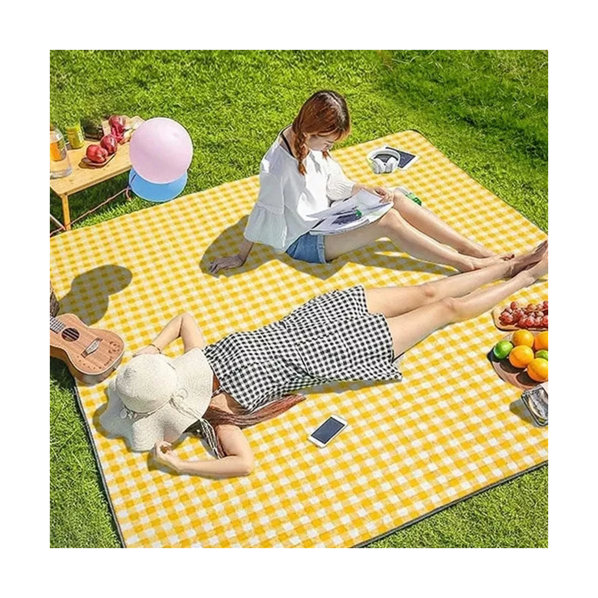  Tapete De Picnic Impermeable Acampar Playa Manta 200x200cm.