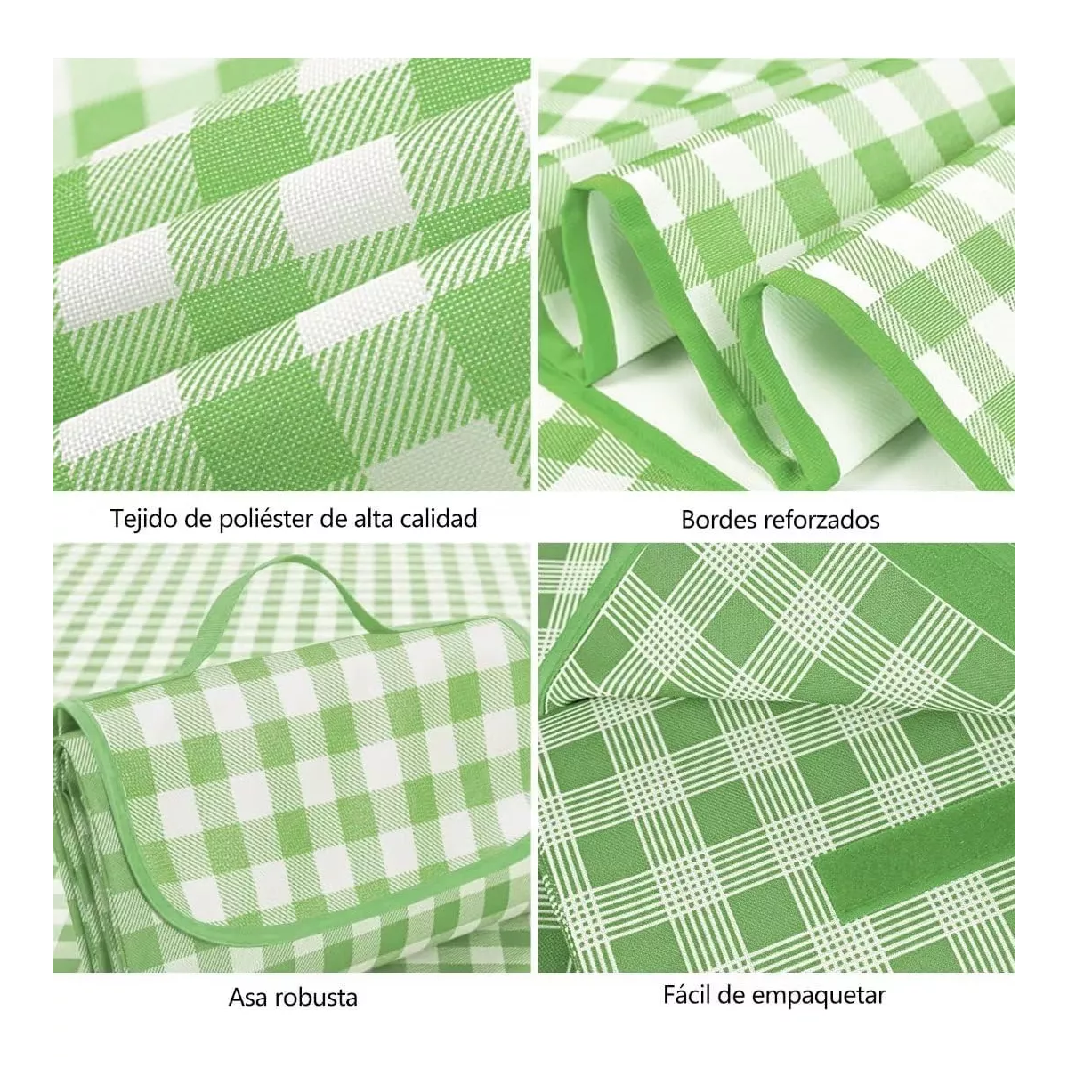  Tapete De Picnic Impermeable Acampar Playa Manta 200x200cm.