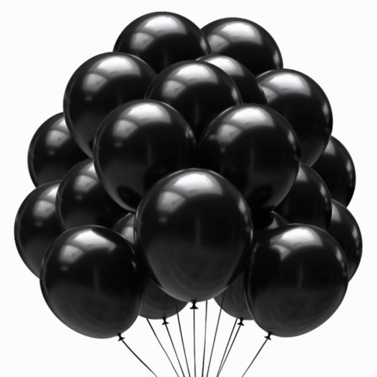 Pack De 100 Globos De Látex Negros 