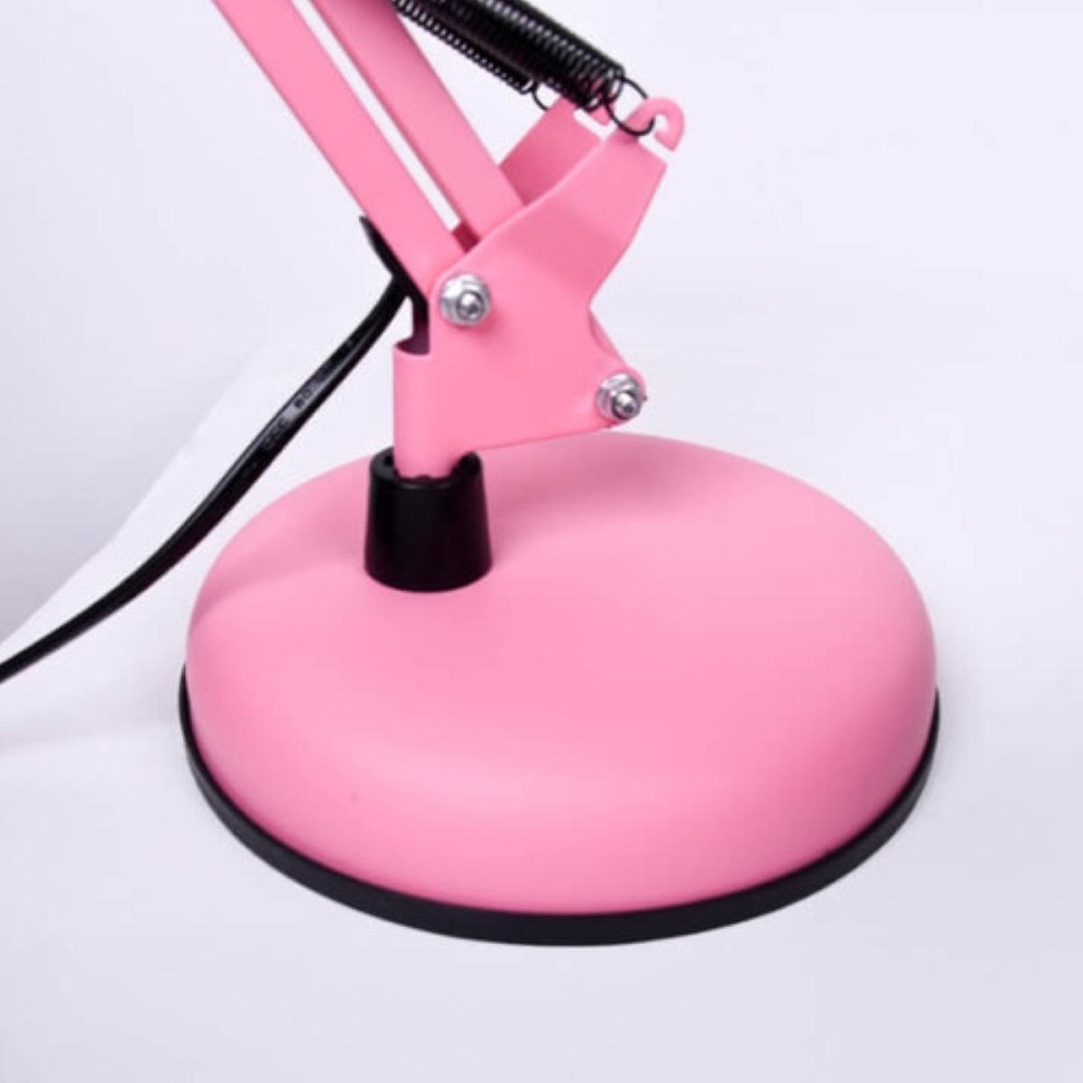 Lámpara De Escritorio Metal 360 Grados Ergonómico Rosa.