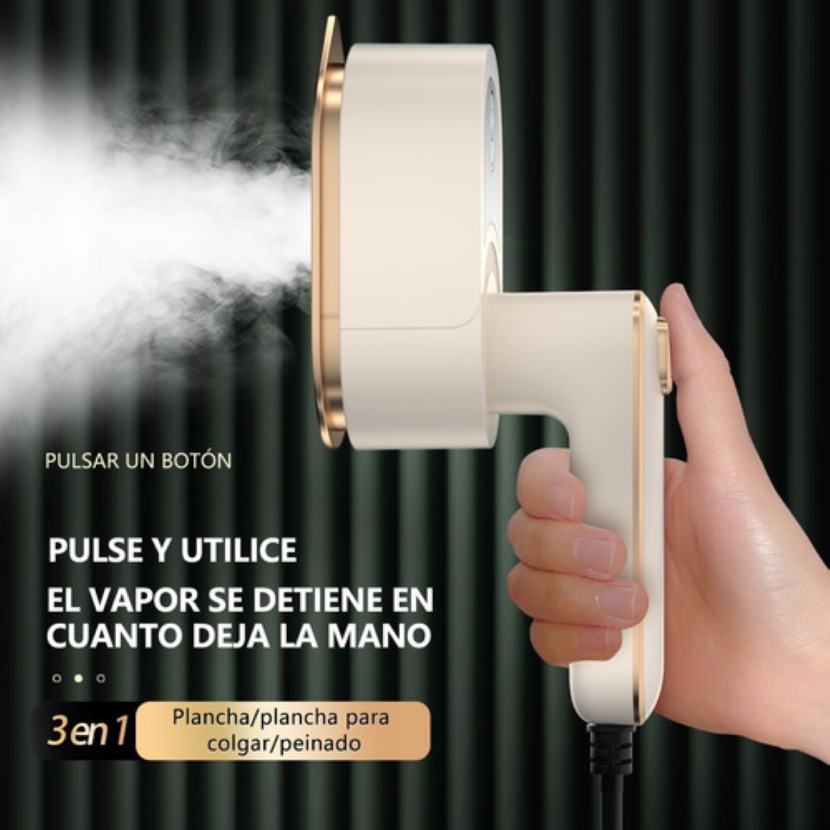 Mini Plancha Vapor De Mano Portátil Vapor De Viaje, blanca 