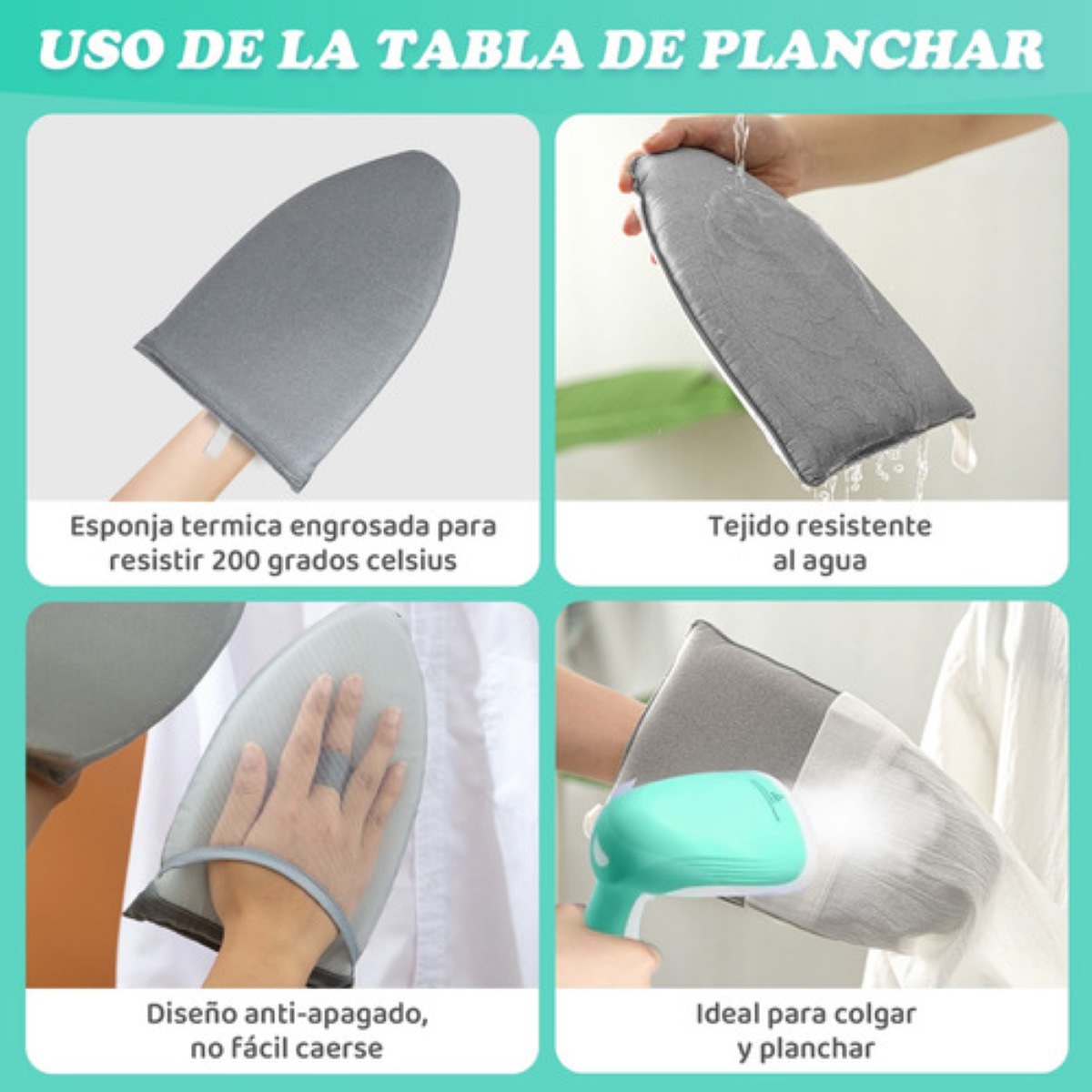 Plancha De Vapor Portatil De Mano Para Ropa De 1500w, verde blanco