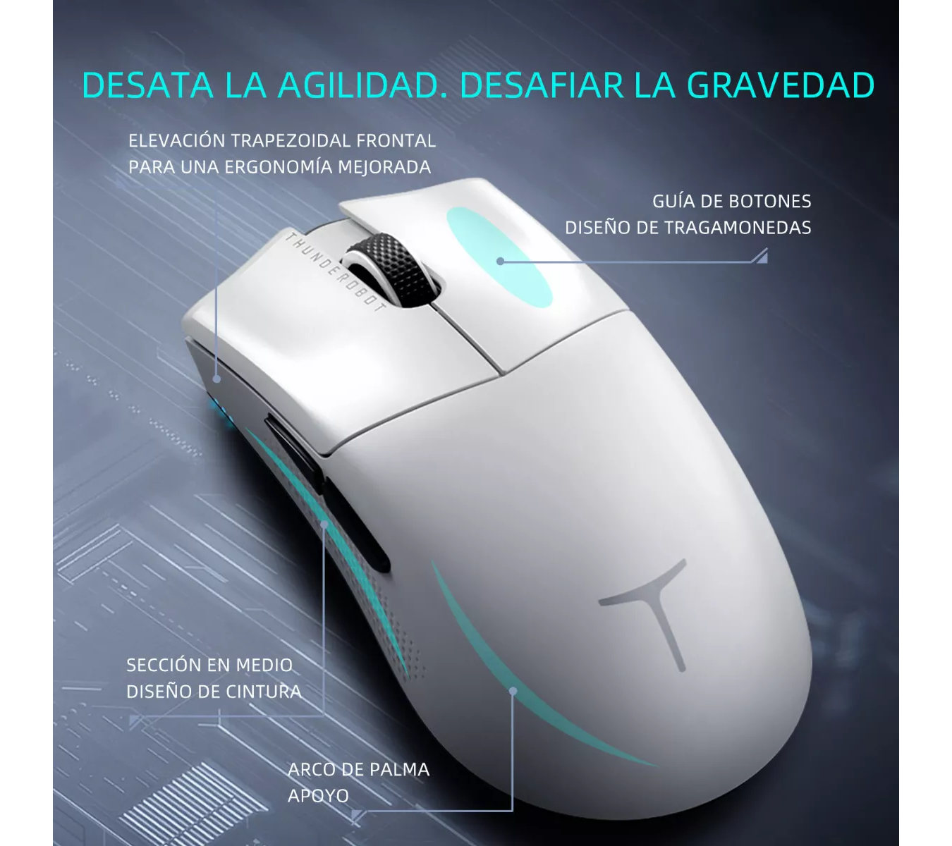 ML 4khz Mouse Inalámbrico Gamer Rgb Thunderobot Ml903 Dpi26000.