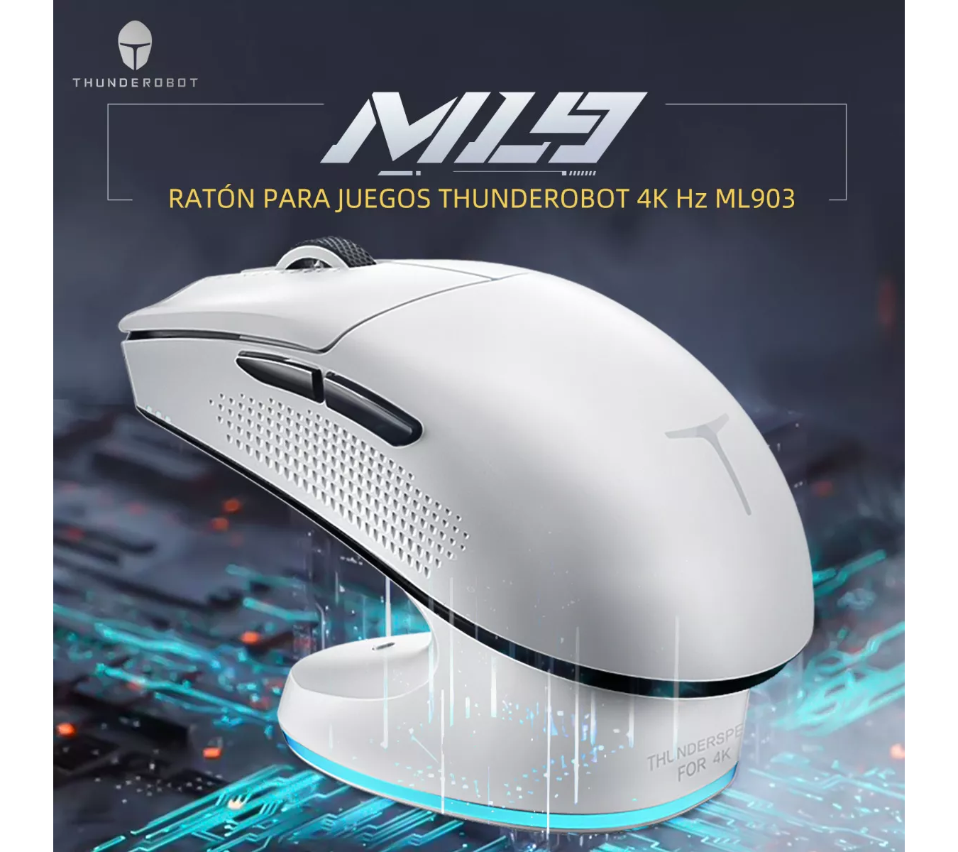 ML 4khz Mouse Inalámbrico Gamer Rgb Thunderobot Ml903 Dpi26000.