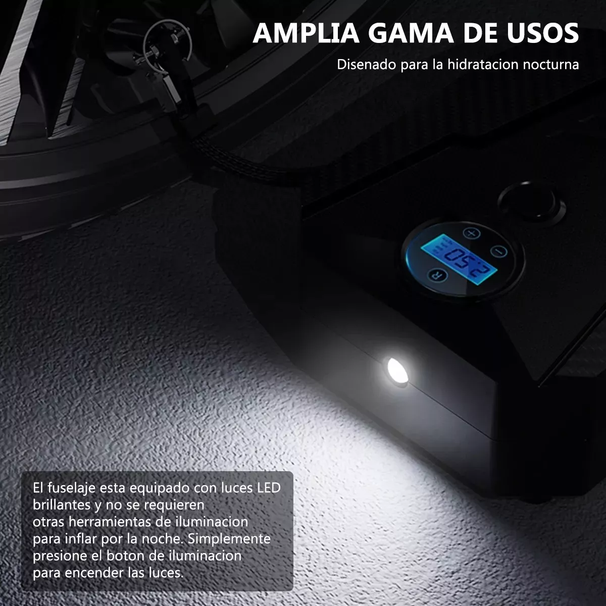 Compresor Inflador Llantas Eléctrica Auto Bomba Air Portátil.