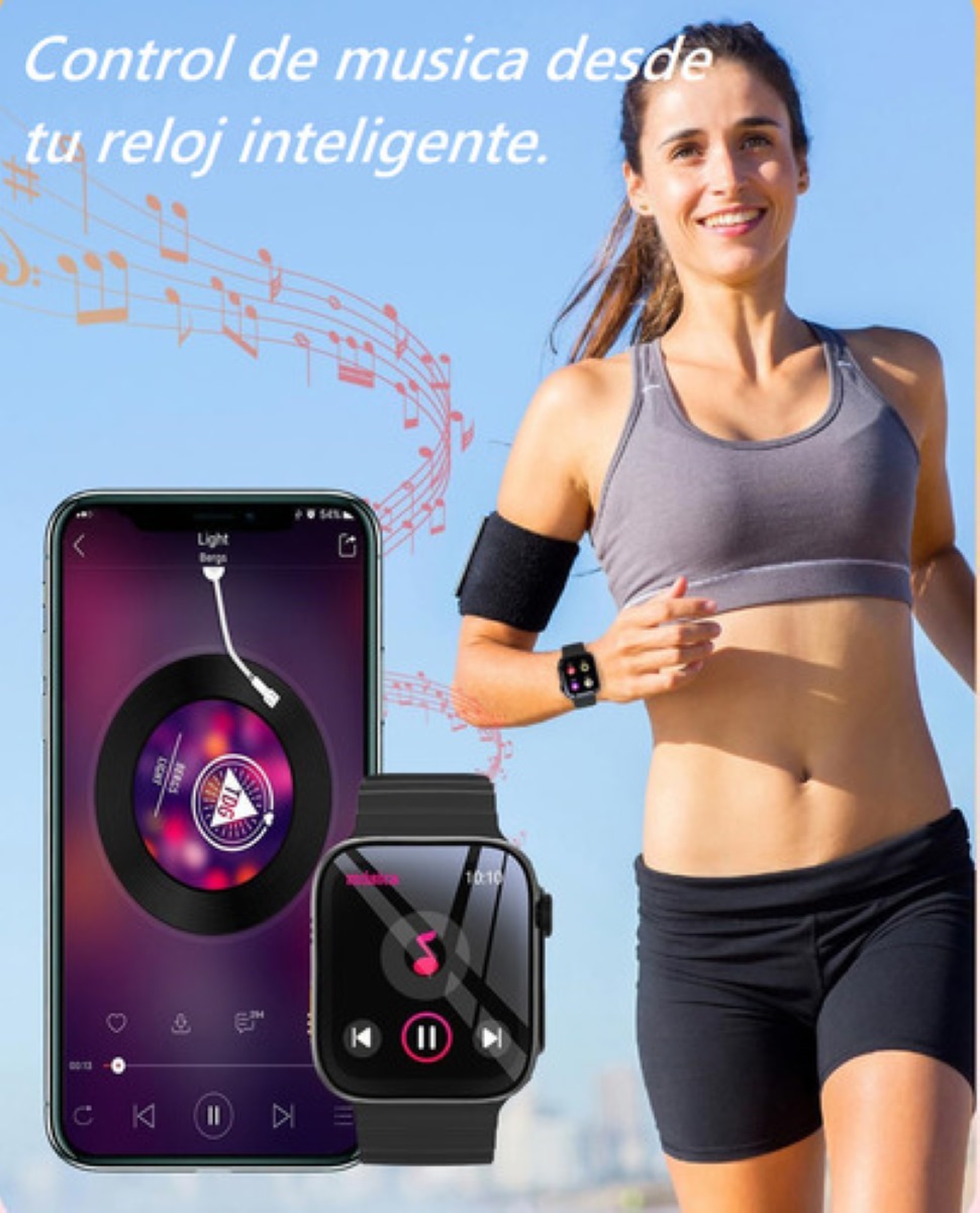 Reloj inteligente Smartwatch Función De Doble Toque, Negro