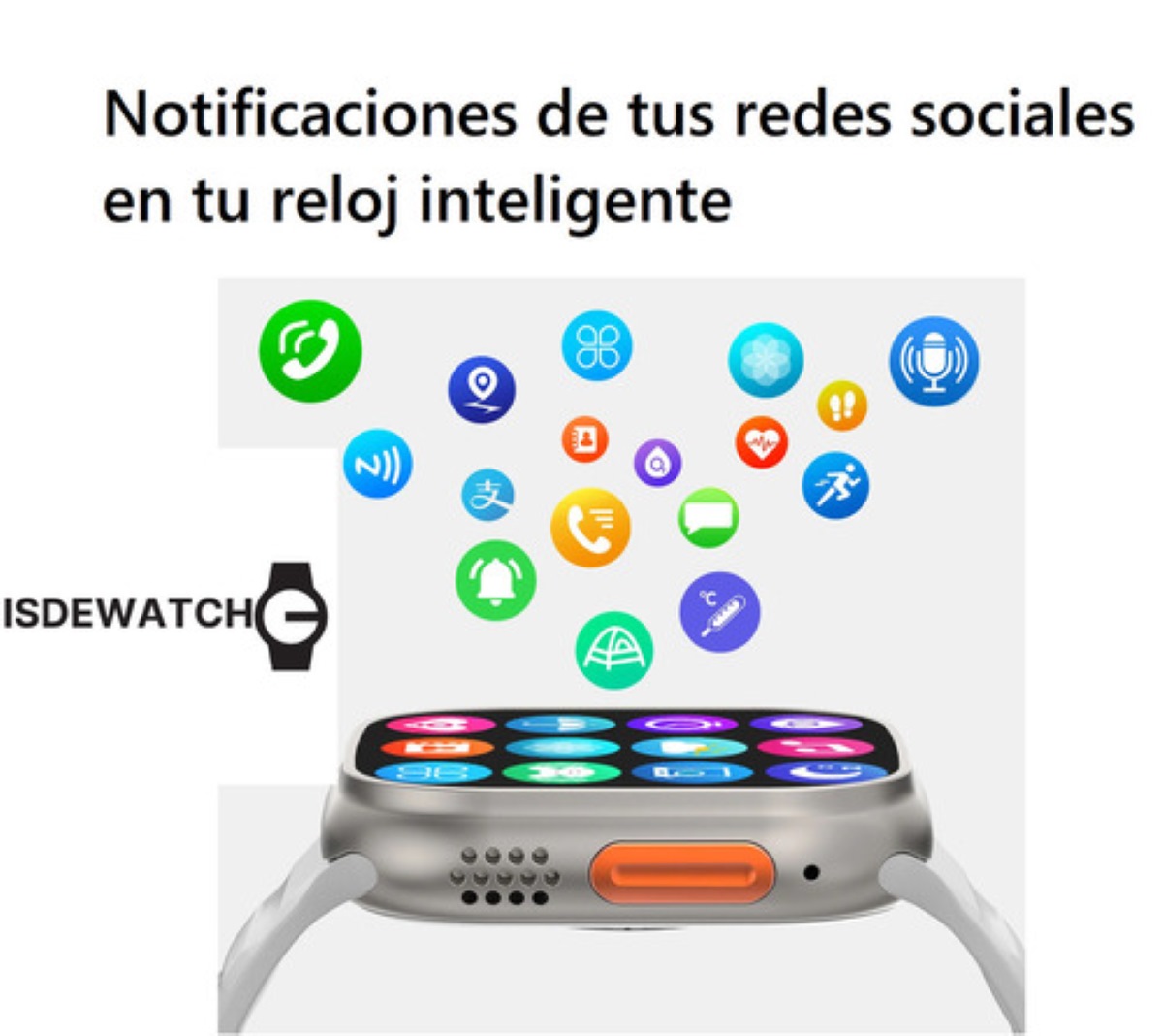 Reloj inteligente Smartwatch Función De Doble Toque, Negro
