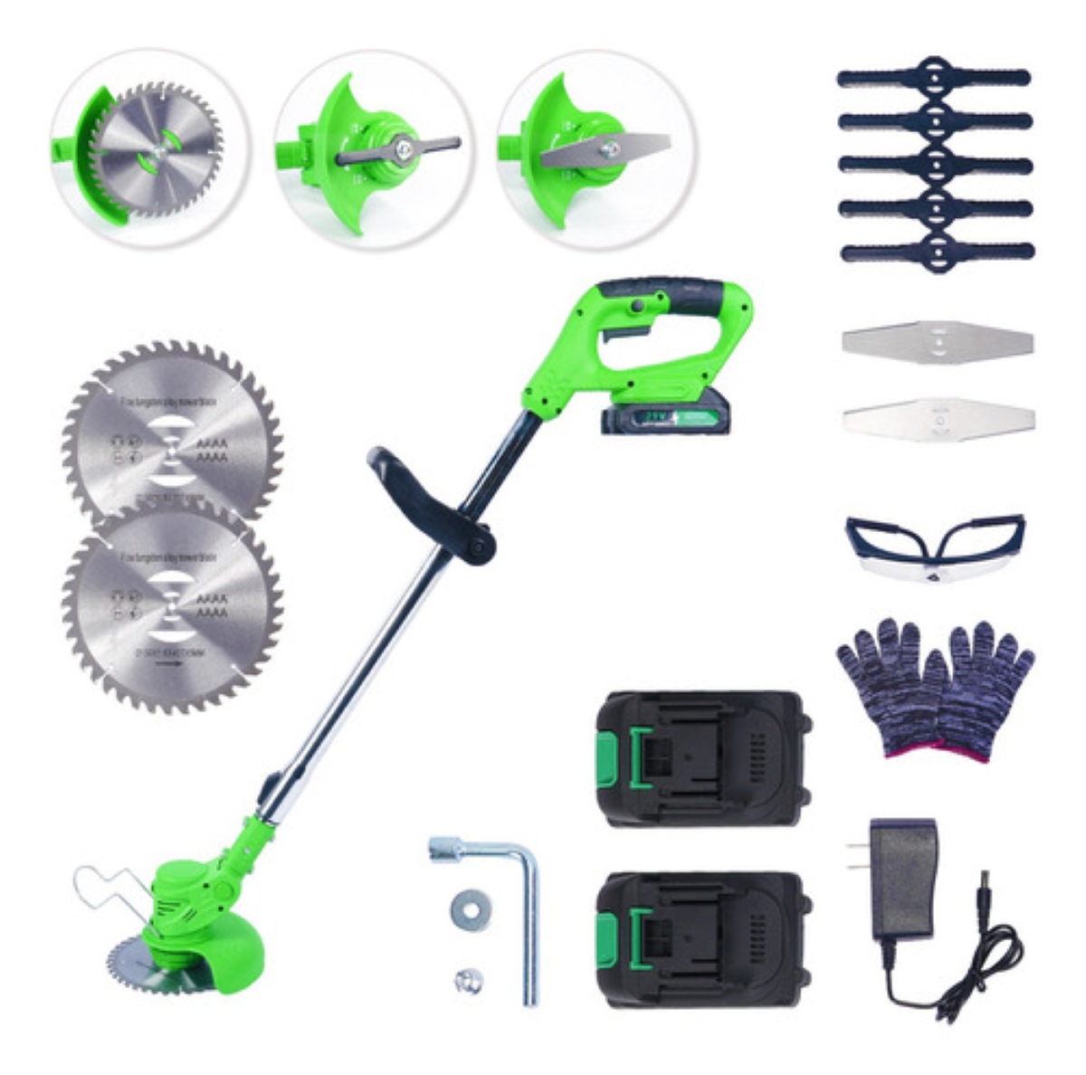 Podadoras Electrica Inalámbrica Desbrozadora Portátil Pasto Verde .