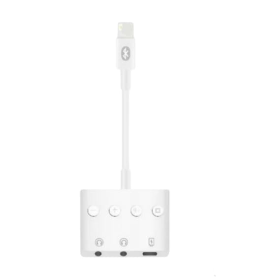 Adaptador De Carga Y Audio Compatible Con iPhone 9 Funciones.