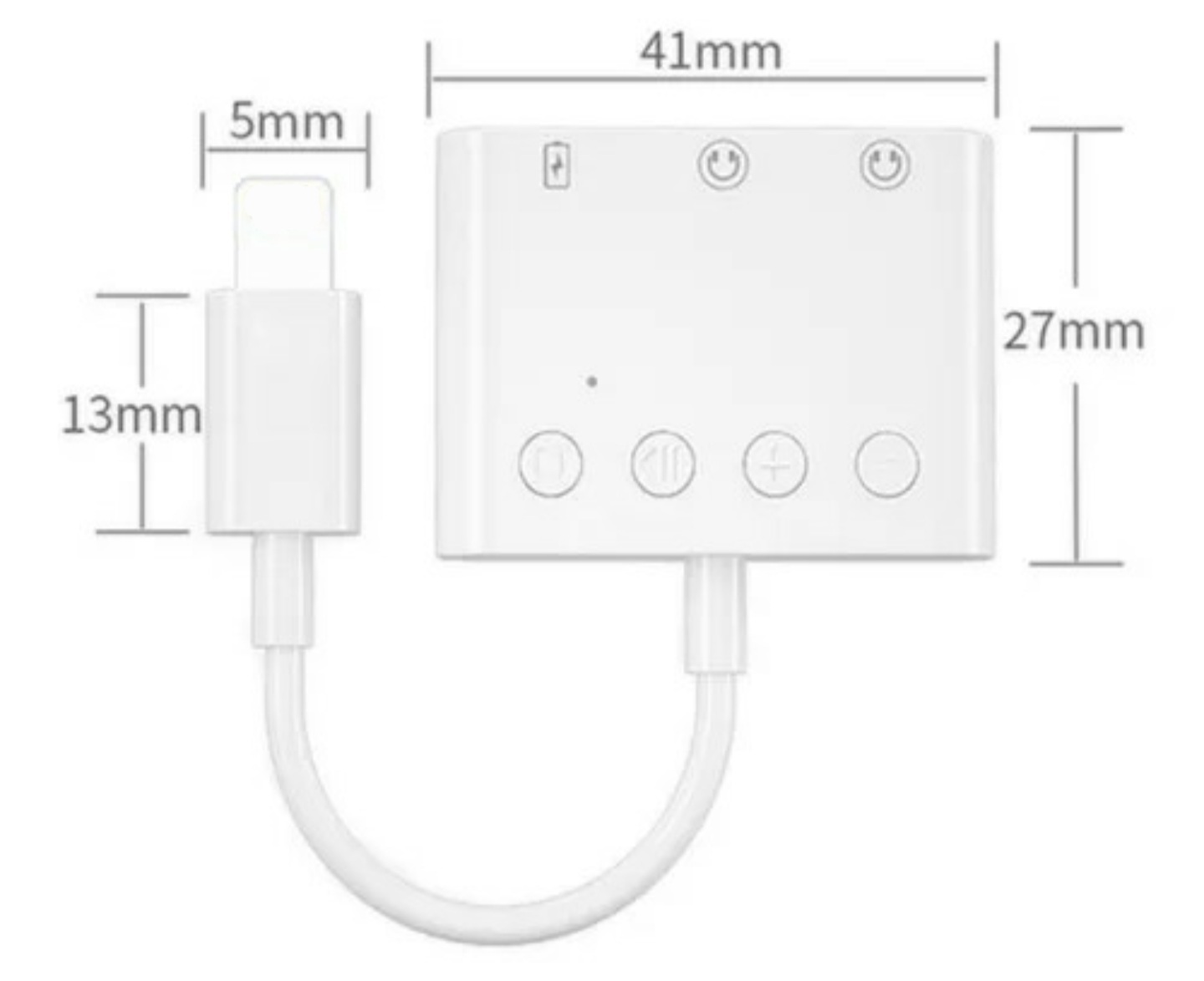Adaptador De Carga Y Audio Compatible Con iPhone 9 Funciones.