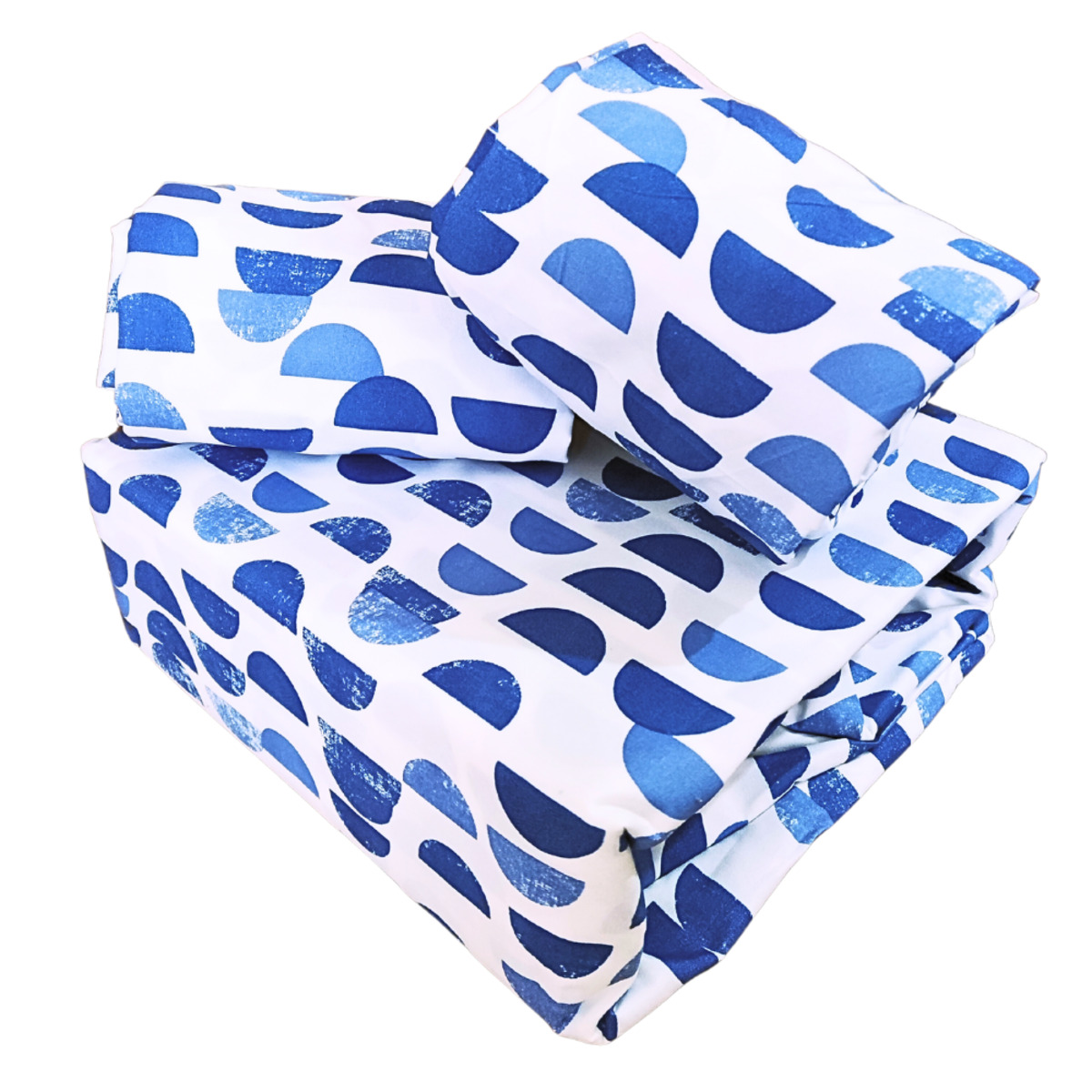 Juego de Sábanas de Microfibra Koala Estampada  -Queen Size -Media Luna Azul .
