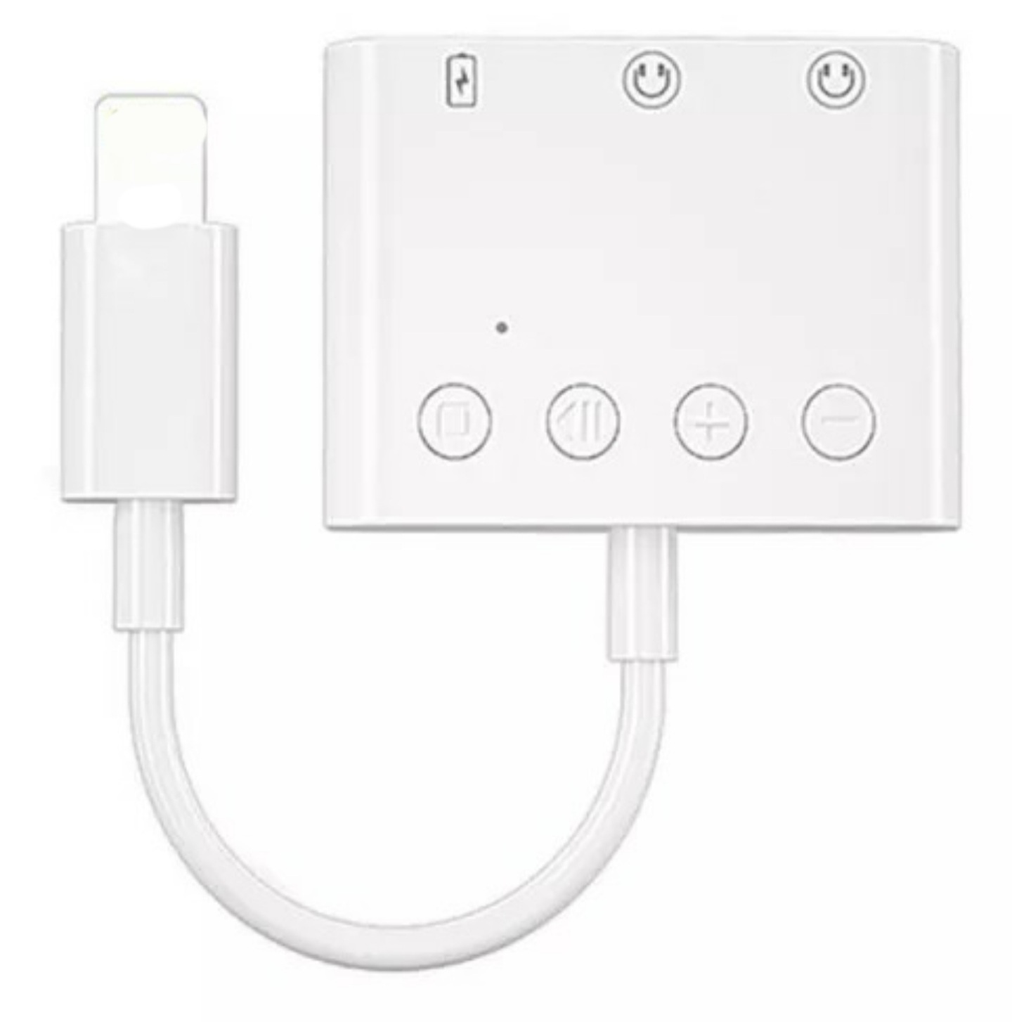 Adaptador De Carga Y Audio Compatible Con iPhone 9 Funciones.