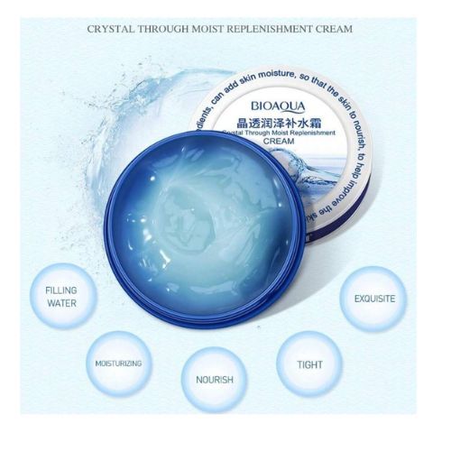 Bioaqua Crema Facial Crystal con Acido Hialuronico 38g .