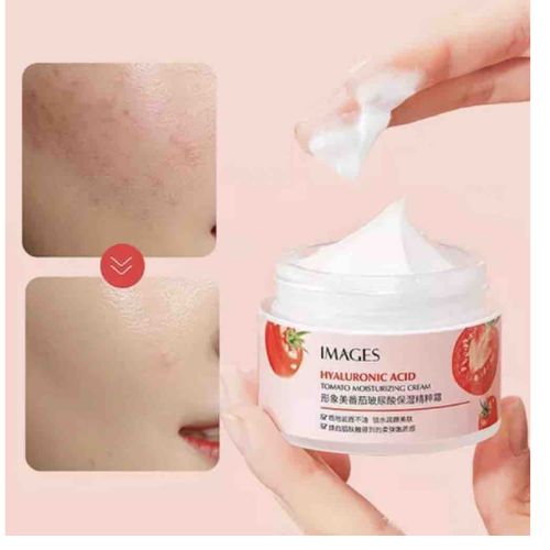 Crema Facial Aclarante Despigmentante con extracto de tomate y ácido hialurónico.