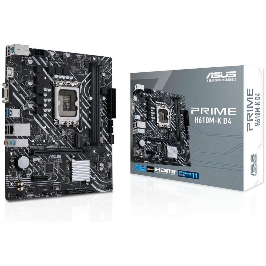 Tarjeta Madre ASUS PRIME H610M-K D4 DDR4 PCI-E USB3 Socket 1700