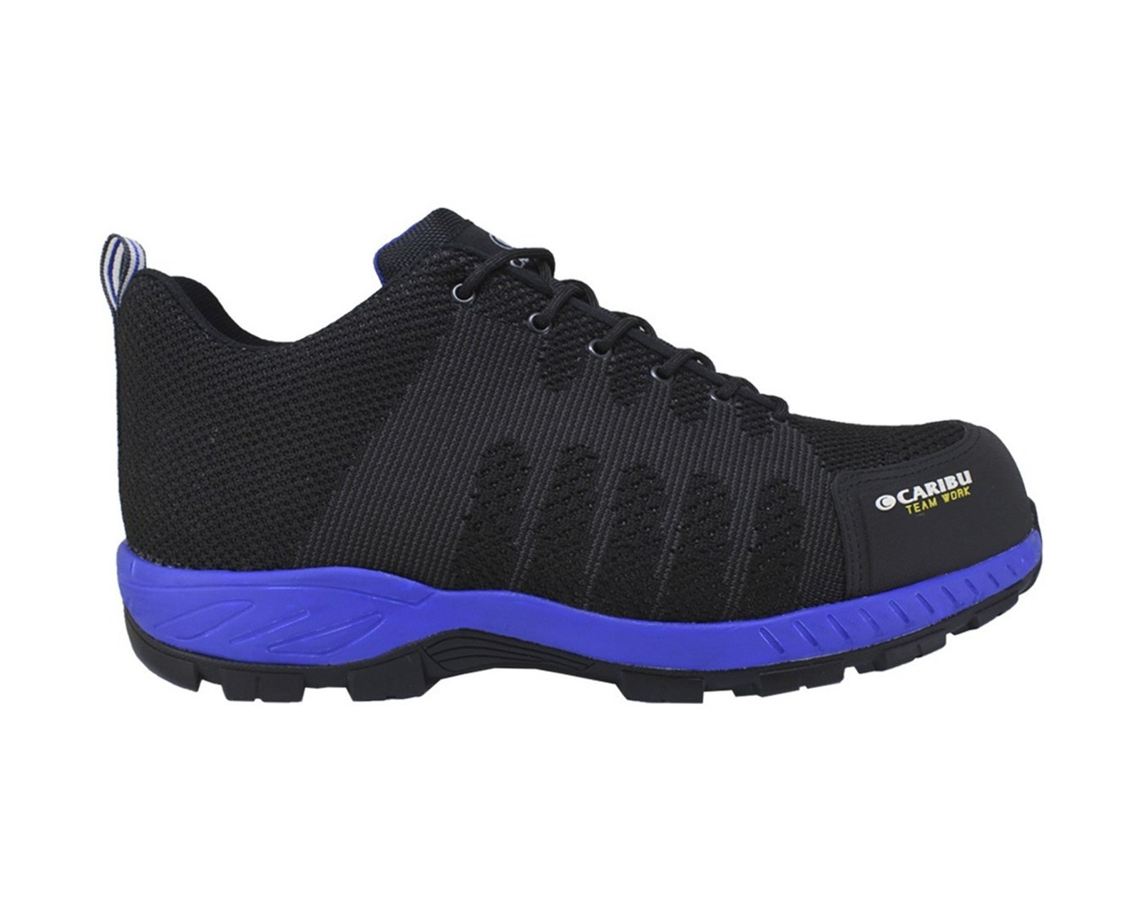 Tenis Industrial Choclo Con Casco Caribú 325 Color Negro Azul.