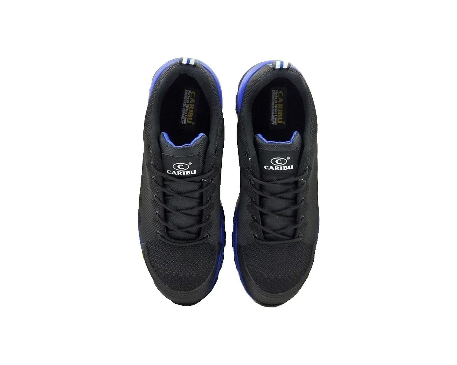 Tenis Industrial Choclo Con Casco Caribú 325 Color Negro Azul.