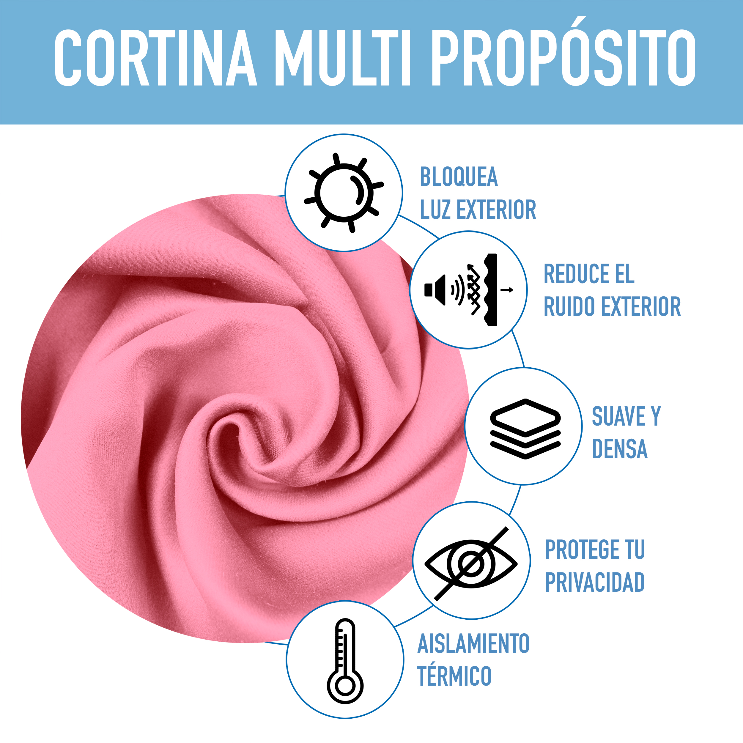Cortinas Blackout Rosa Corta Térmico Lisa 95% Bloqueo Luz.