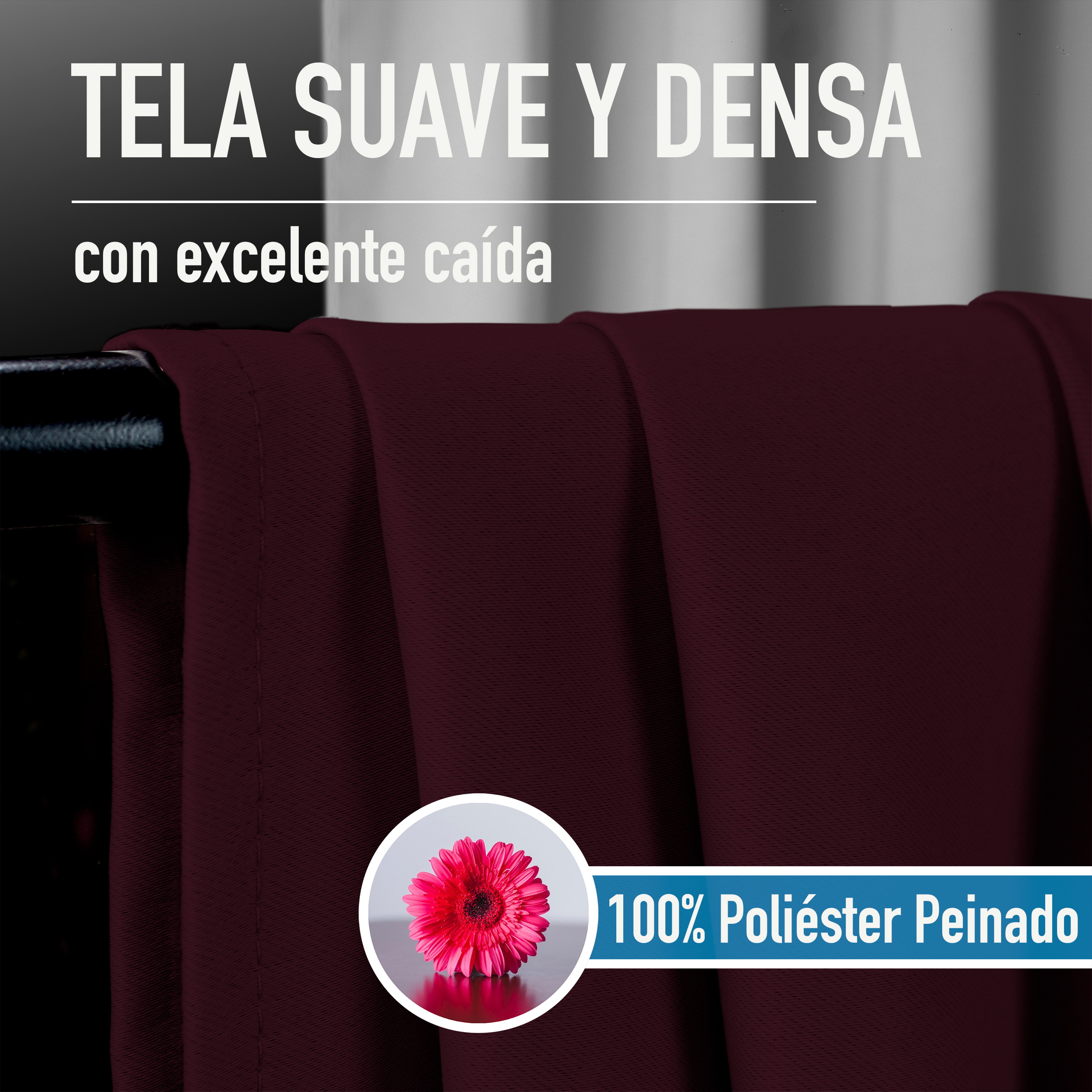 Cortinas Blackout Guindo Corta Térmico Lisa 95% Bloqueo Luz.
