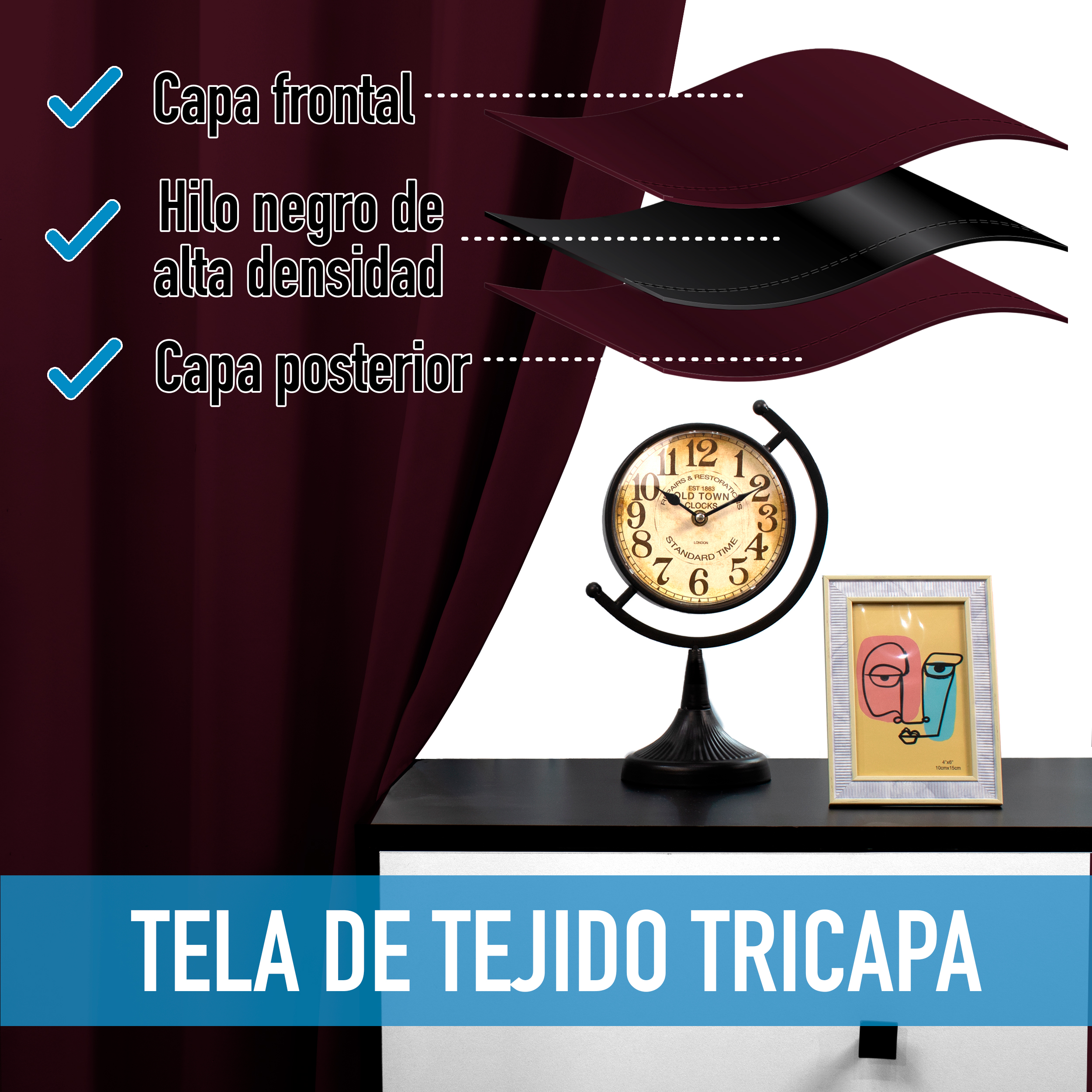 Cortinas Blackout Guindo Corta Térmico Lisa 95% Bloqueo Luz.