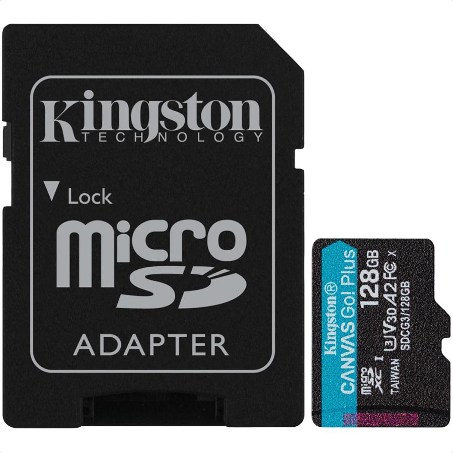 Memoria MicroSD 128GB Kingston SDXC Clase 10 Canvas Go! Plus Con Adaptador SDCG3/128GB