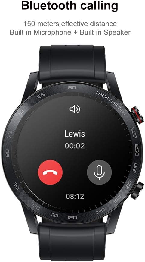 Honor Magic Watch 2 Smartwatch 46mm, Monitor de Frecuencia Cardíaca y Estrés, Spo2, GPS,14 Días Standy, 5ATM,15 Modos Deportivos, Llamada Bluetooth, Negro.