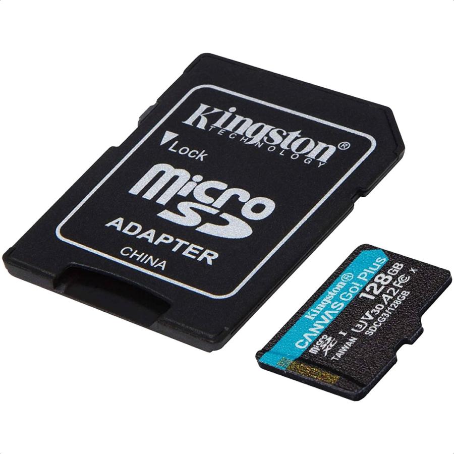 Memoria MicroSD 128GB Kingston SDXC Clase 10 Canvas Go! Plus Con Adaptador SDCG3/128GB