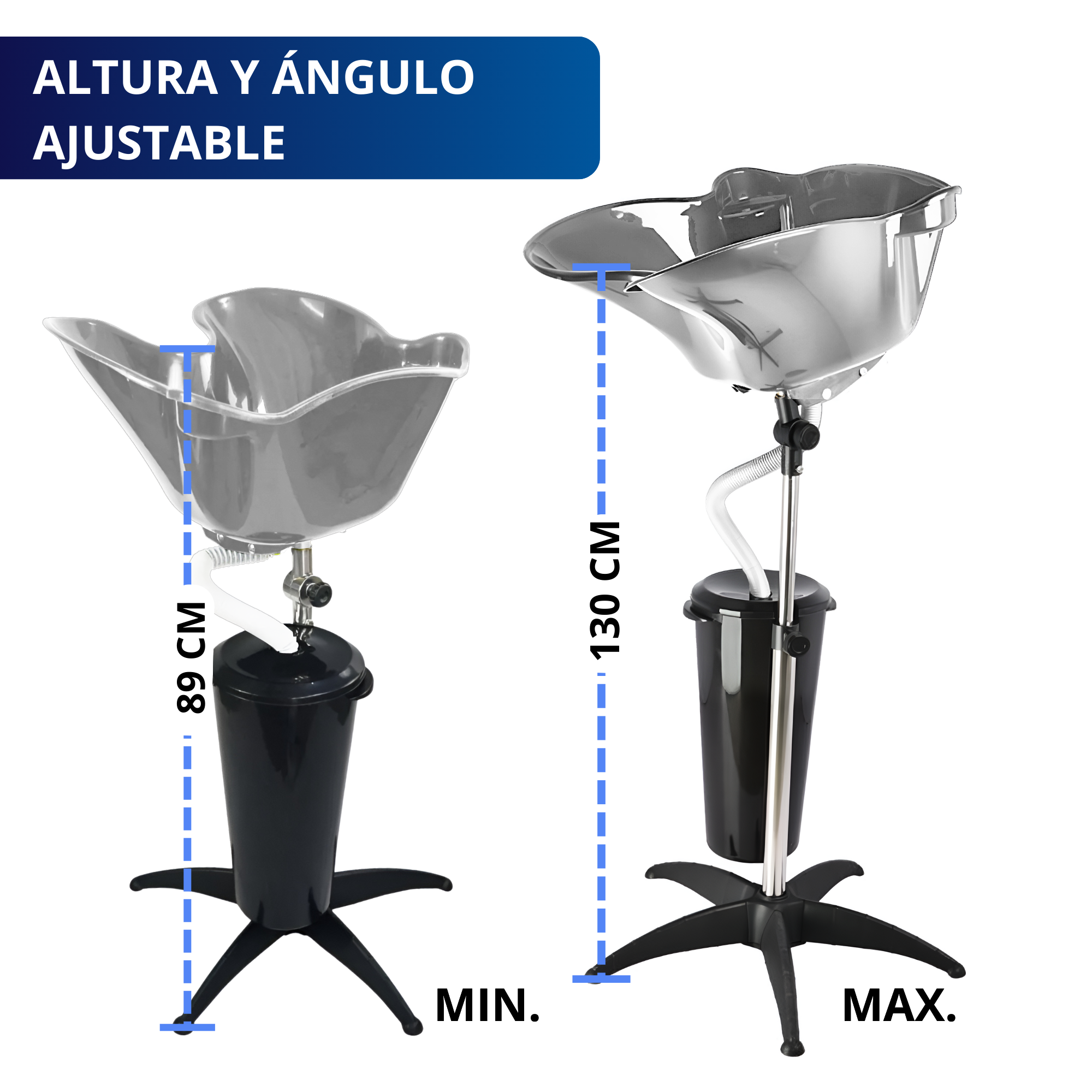 Lavacabezas Portátil Estética Peluquería Ecomlab Tarja Salón Color Gris.