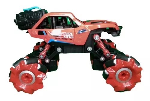 Camioneta Pulsera Y Radio Control 360° Spray Drift Stun Humo Roja.
