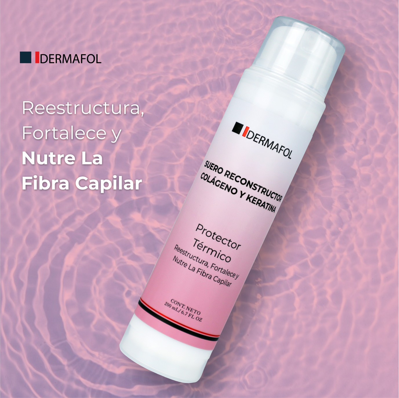 Keratina Colágeno Para Cabello Dermafol Tratamiento Capilar.
