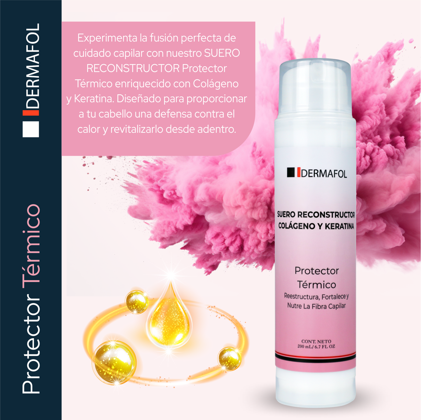 Keratina Colágeno Para Cabello Dermafol Tratamiento Capilar.
