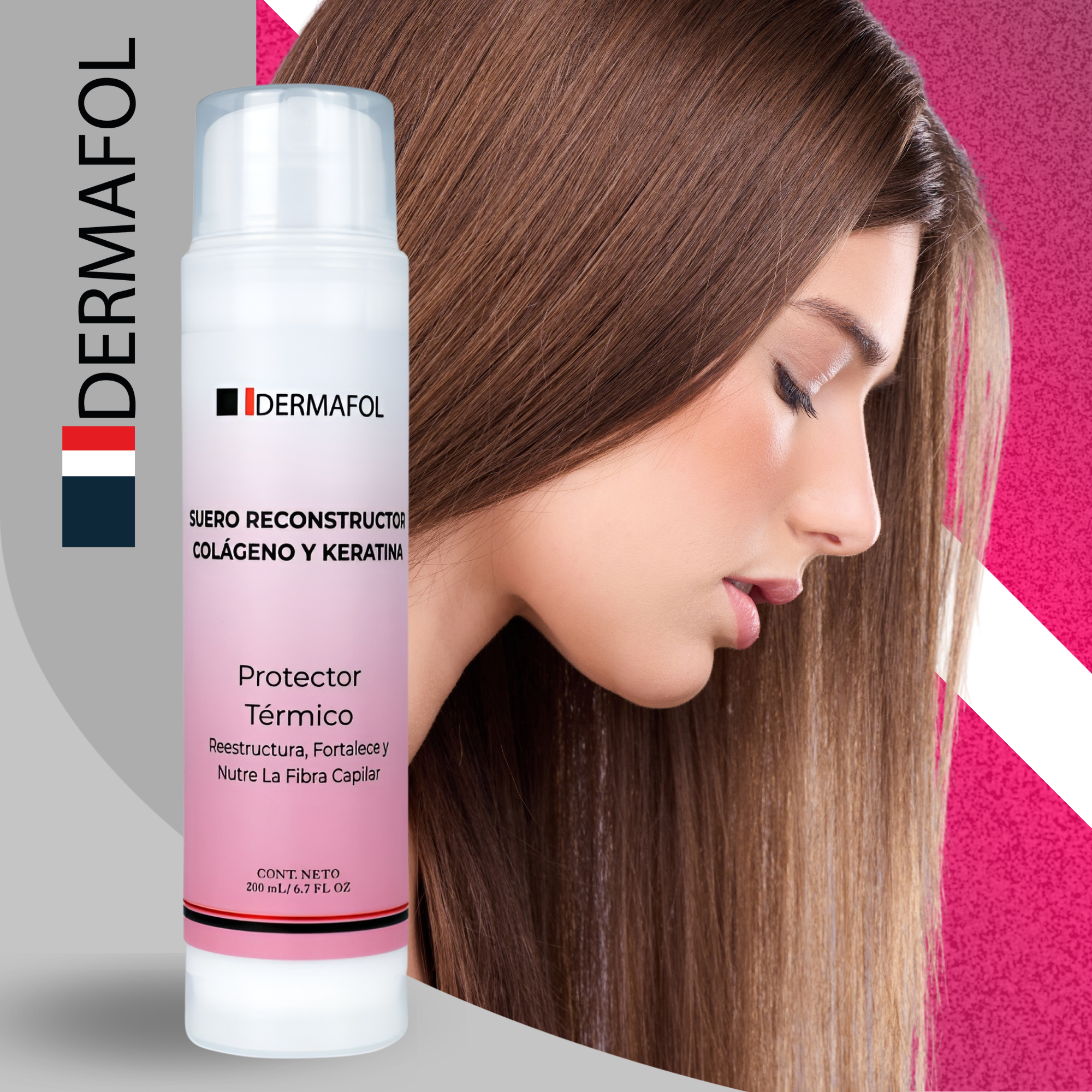 Keratina Colágeno Para Cabello Dermafol Tratamiento Capilar.