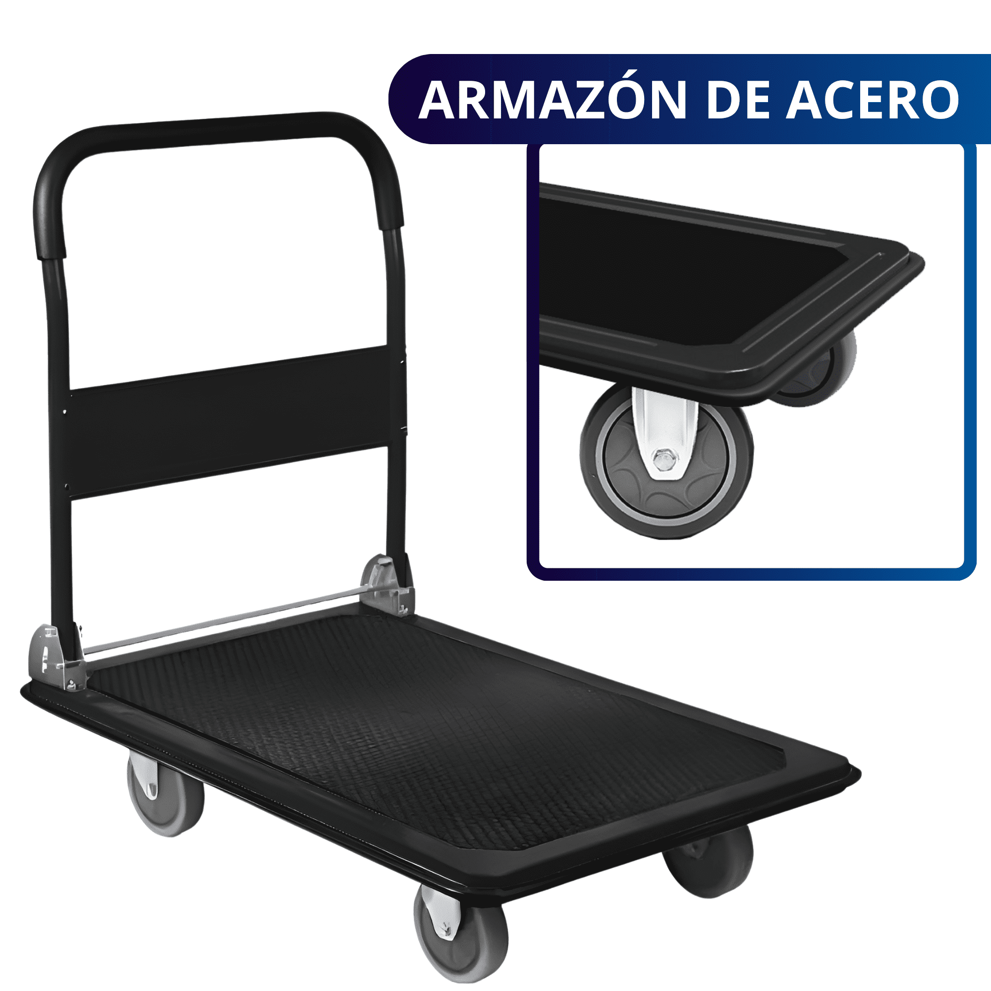 Carro De Carga Plegable Ecomlab Plataforma Diablito Patín.