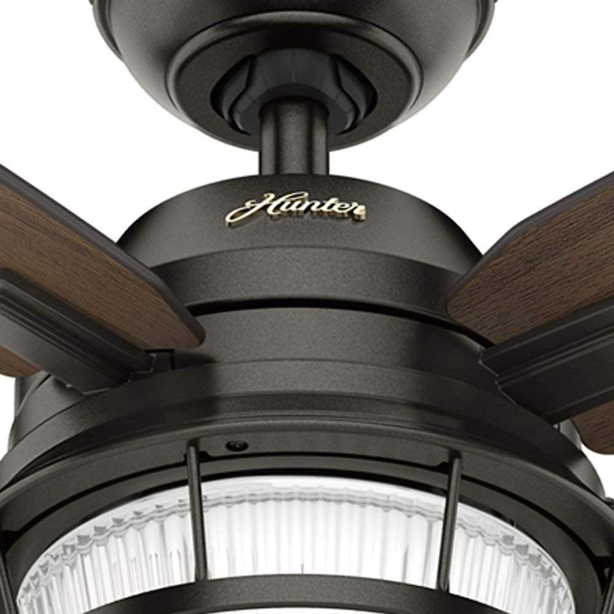Ventilador 52" 4 aspas c/cadena c/luz color ocala nobel bronze marca hunter.