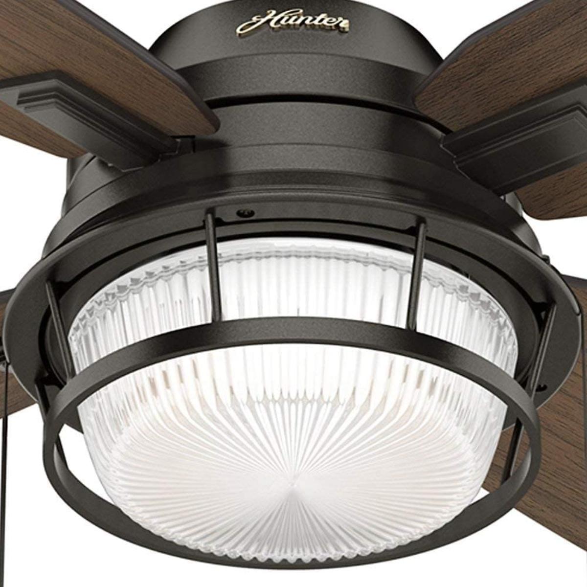 Ventilador 52" 4 aspas c/cadena c/luz color ocala nobel bronze marca hunter.