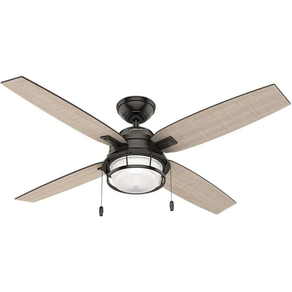 Ventilador 52" 4 aspas c/cadena c/luz color ocala nobel bronze marca hunter.