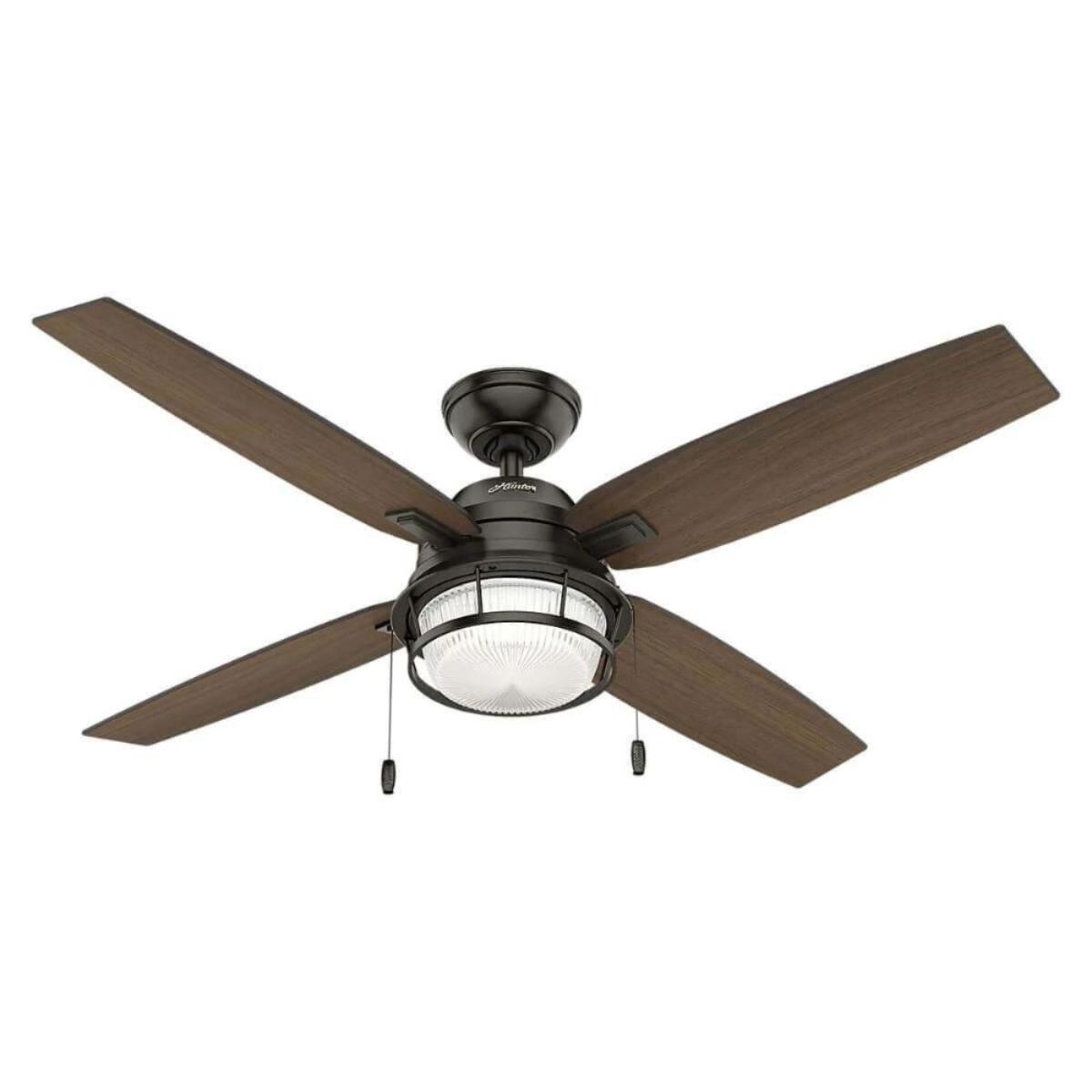 Ventilador 52" 4 aspas c/cadena c/luz color ocala nobel bronze marca hunter.