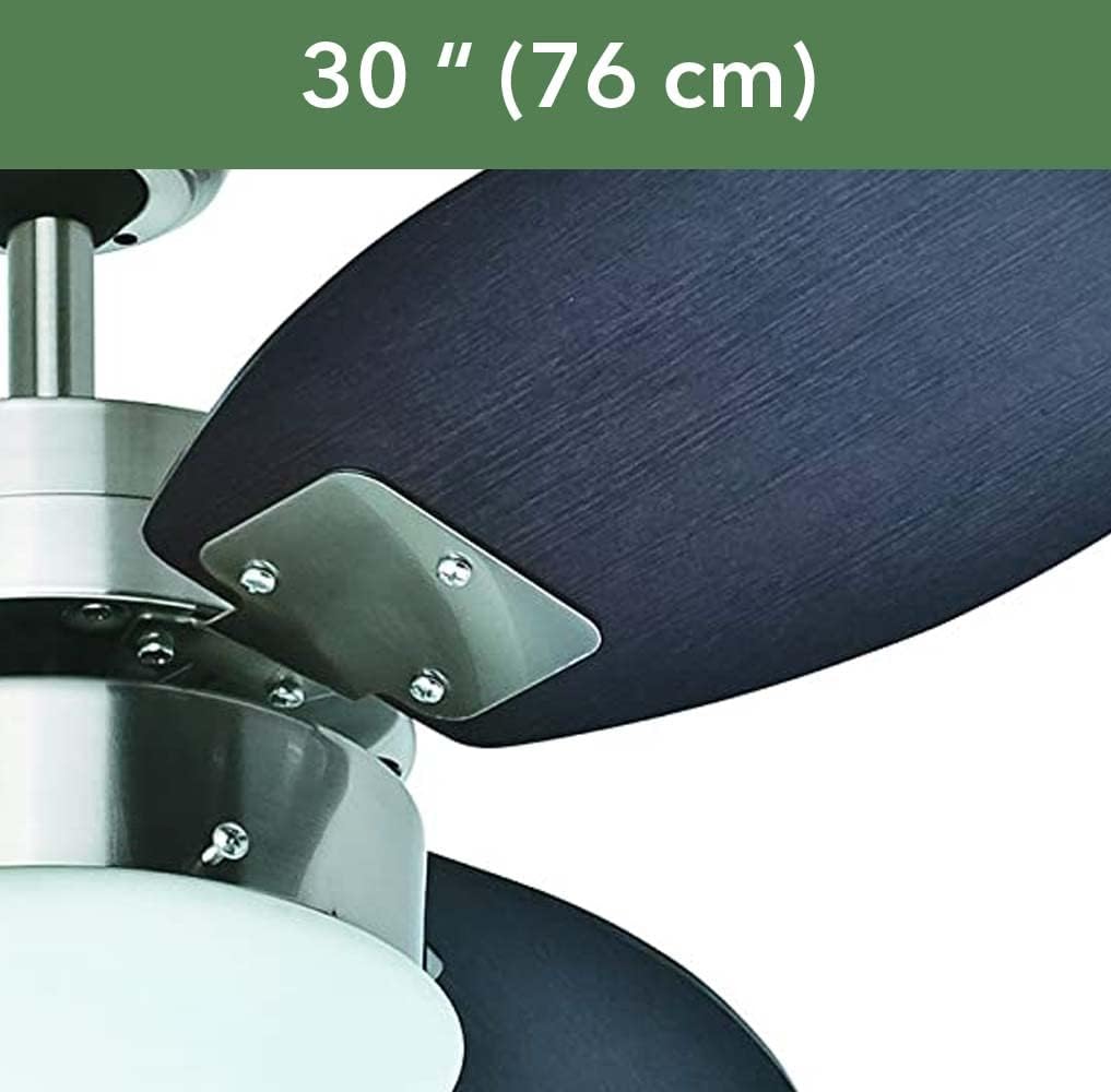 Ventilador de techo 30" 3 aspas c/luz sprite marca hunter.