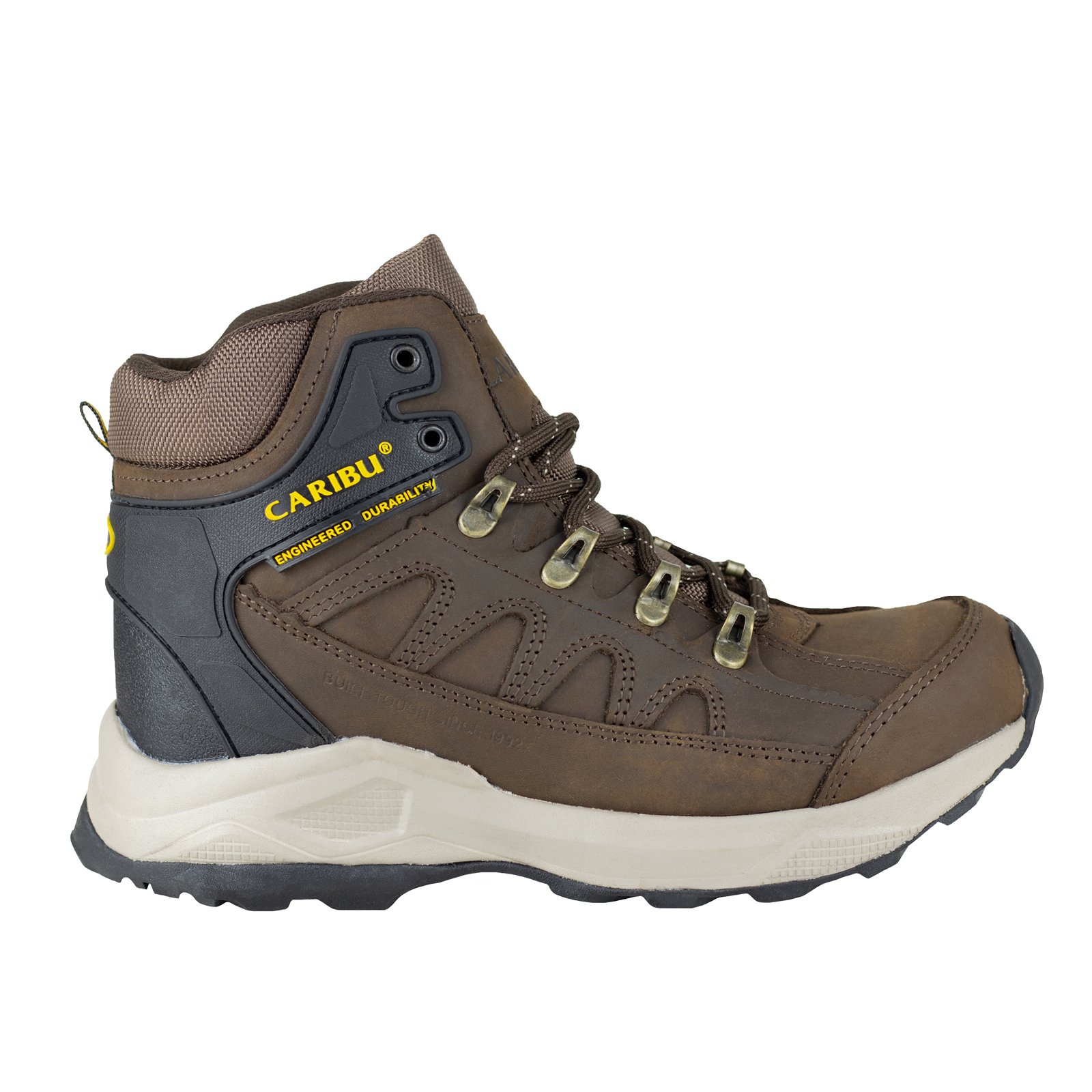 Bota De Hombre Senderismo Aventura Outdoor Caribu 002-n Café.