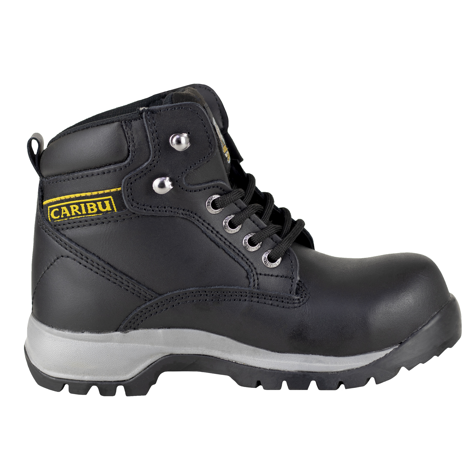 Botas Industriales Casco De Poliamida Mujer Caribu 798 Negro.