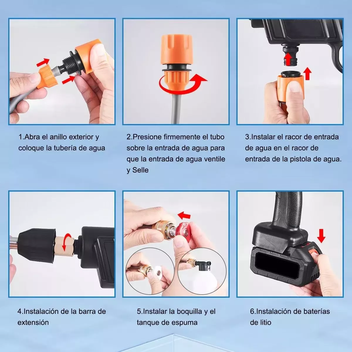 Hidrolavadora Inalámbrica Electrica Pistola De Presion.