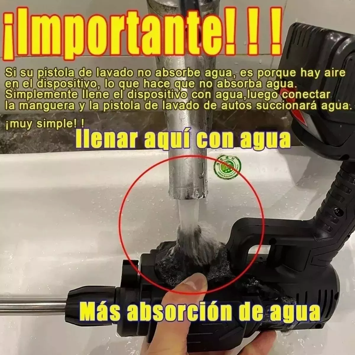 Hidrolavadora Inalámbrica Electrica Pistola De Presion.