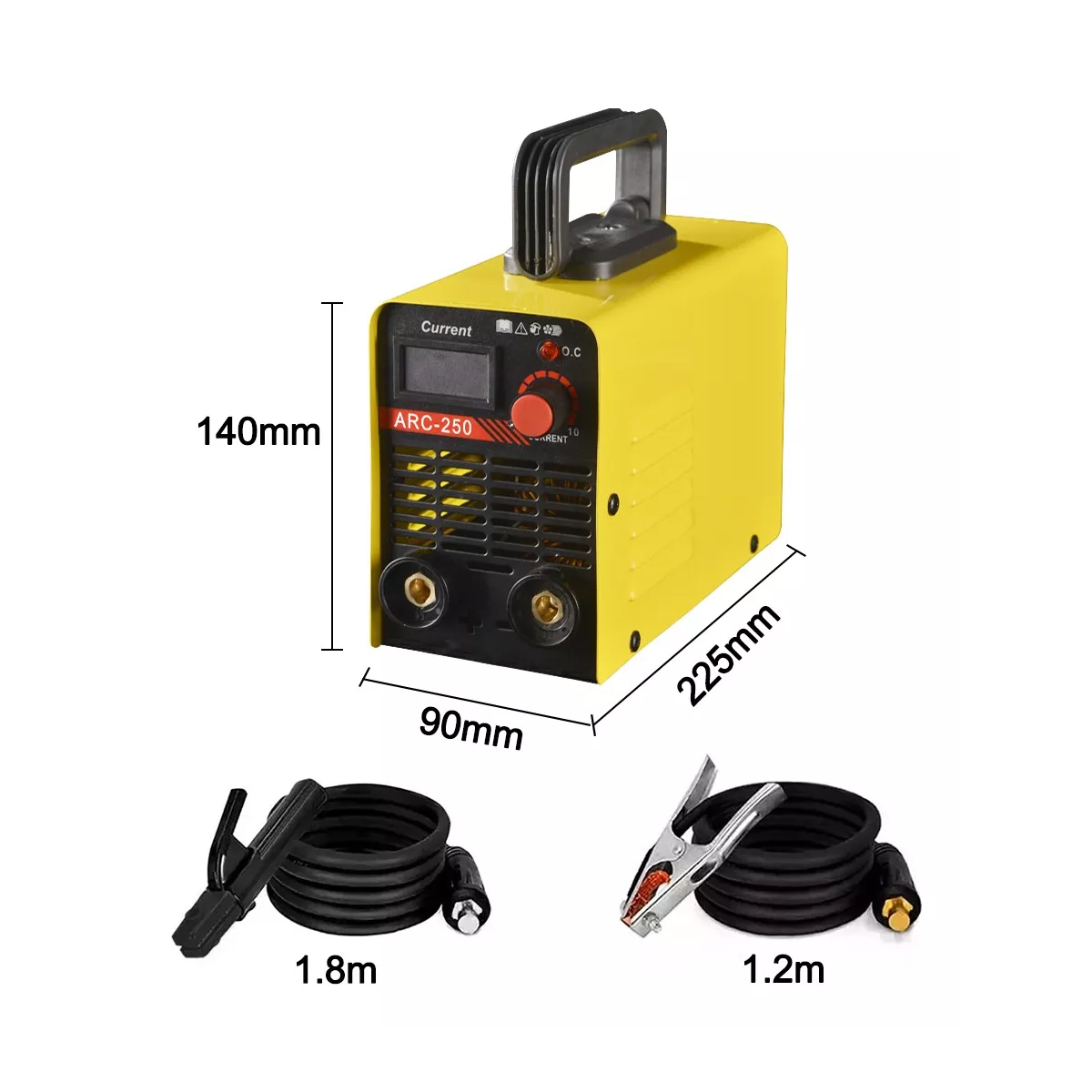 Kit Máquina Soldadora Estable 110v 250a+careta Amarillo.
