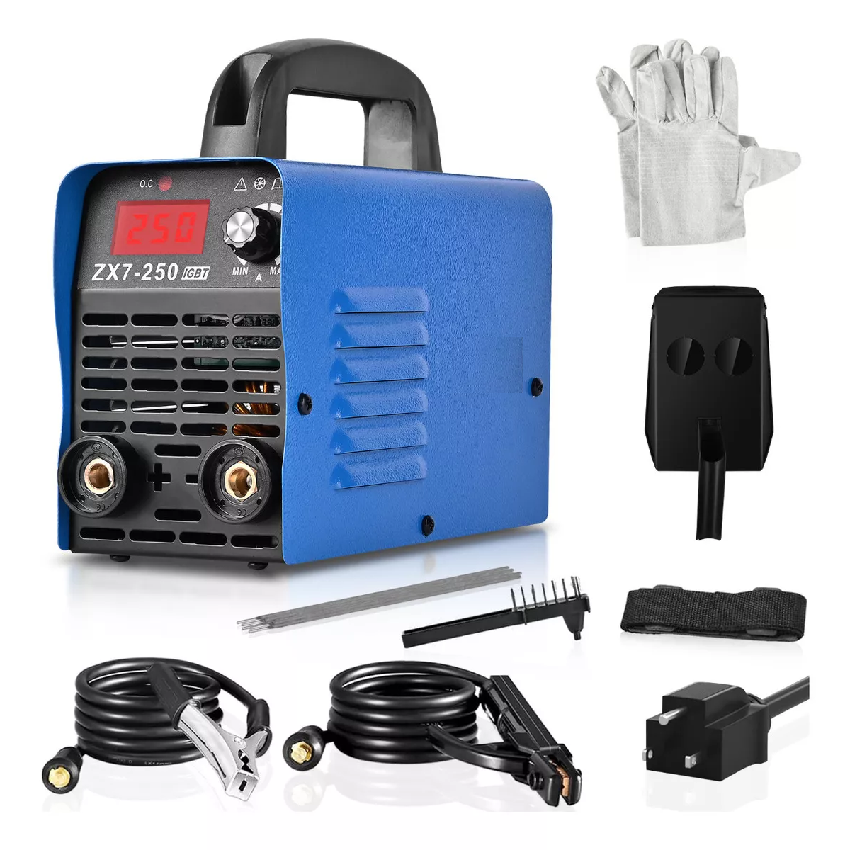 Soldadora inverter DHJ-110 azul y negra 50/60Hz 110V.