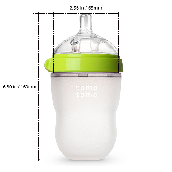 Biberón Comotomo Tacto Natural Flujo Medio 3-6 Meses 250 Ml 2 Piezas Rosa.