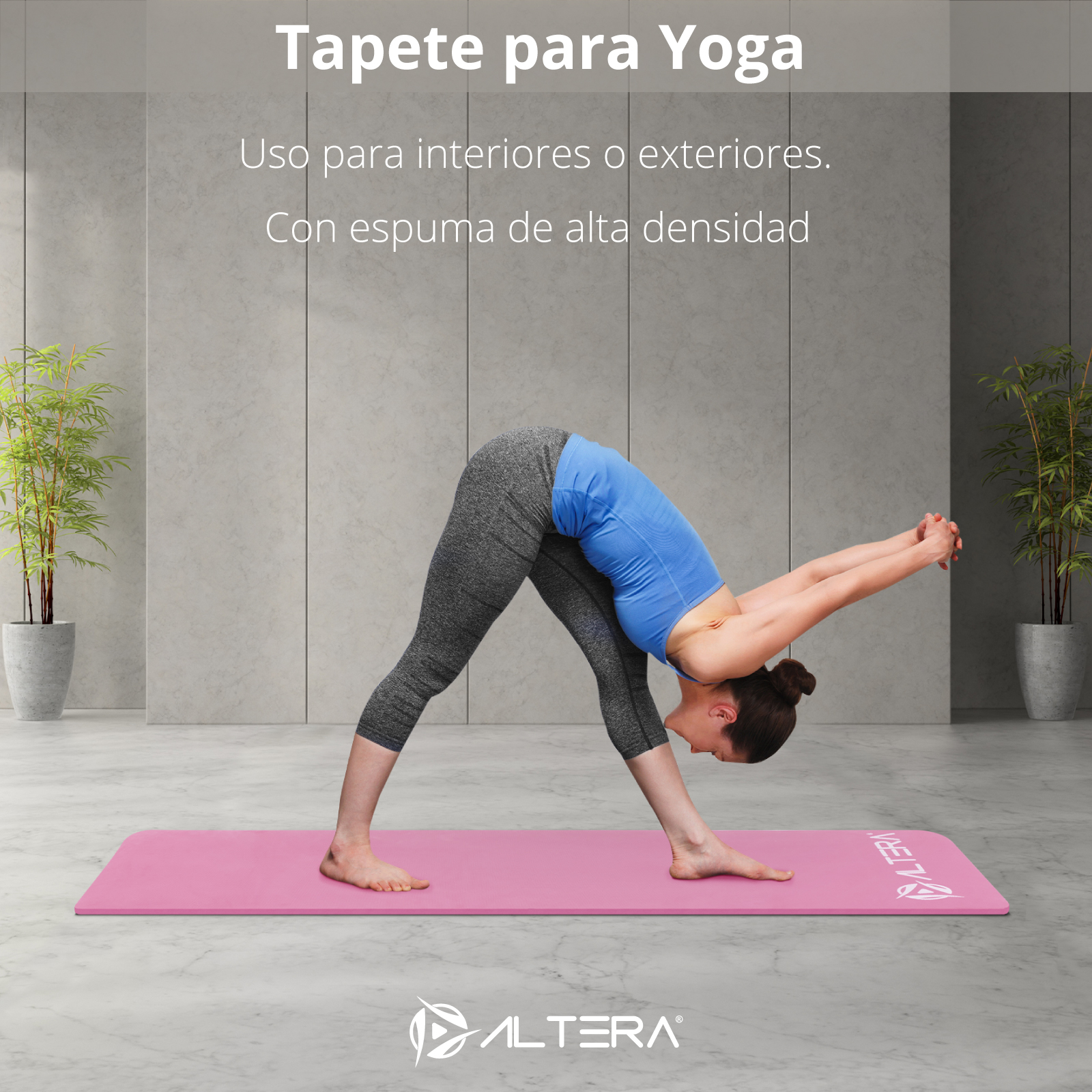Altera Tapete de Yoga Grueso para Ejercicio Fitness Gym 1.4 cm de Grosor.